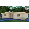 Chalet bois ELETTRA 10.5x6, 68mm, façade côté droit