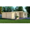 Chalet bois ELETTRA 10.5x6, 68mm, côté gauche