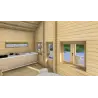 Maison en bois VANESSA 6x8, 44/100/44mm, intérieur cuisine
