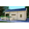 Maison en bois VANESSA 6x8, 44/100/44mm, côté droit