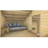 Maison en bois VANESSA 6x8, 44/100/44mm, mezzanine