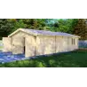 Garage double en bois 6x9, 68mm, façade côté droit