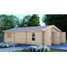 Garage double en bois 6x9, 68mm, côté gauche